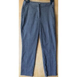 H&M Women's Brown Tan Plaid Style Professional Pants Front Pockets - Size 4